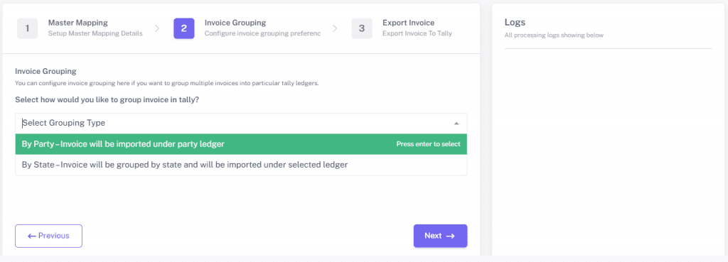 Invoice Grouping